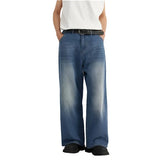 Classic Washed Denim Blue Jeans